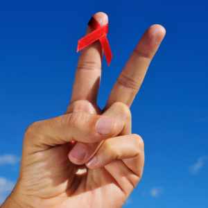 red ribbon for the fight against AIDS
